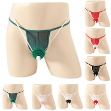 Mens Double Thong Mesh Bulge