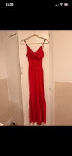 Zara Red Satin Dress Size 10