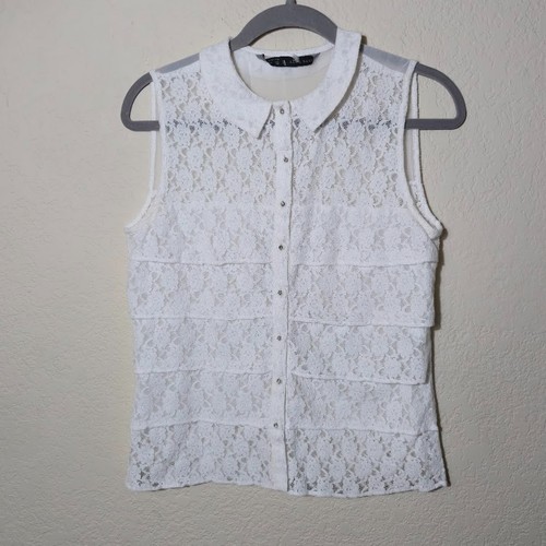 Zara basics white - white, ruffled