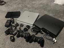 PS4 Slim 500GB Silver Limited Edition, PS3 Slim + PS2 Console - Bundle