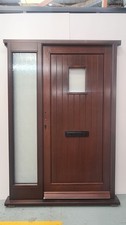 Insulated Door, Frame 1380x2090mm Doorset Pre-hung External Oak Stained SR11