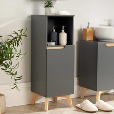 Bathroom Floor Cabinet Grey 3