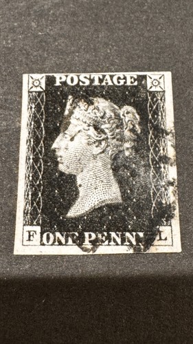 1840 penny black queen - 1d,
