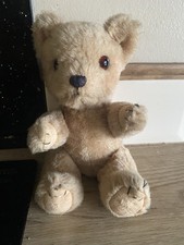 Teddy Bear Vintage Mohair Straw Filled Cute Guy  Jointed Arms Legs 22cm High