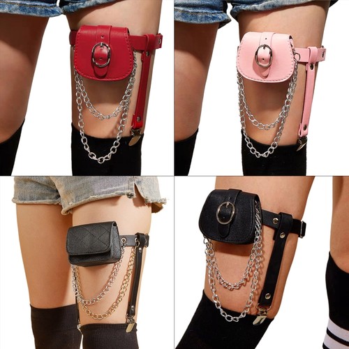 Leather thigh chain - leather,