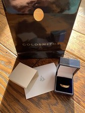 Vintage Heavy 7 Grams Goldsmiths Gents Mens Wedding Ring D Shape 9ct Gold U 1/2