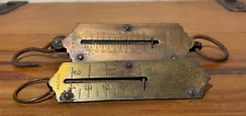 2 X ANTIQUE SLATERS POSTAL POST OFFICE LETTER BALANCE PARCEL POST SCALES