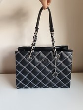 Floozie Black Quilted Bag With Charm