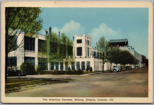 Postcard simcoe ontario c1940s - postcard,