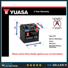 Battery fits MG MG TF MG ZR MG