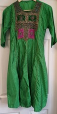 Adult Fancy Dress Asian Dress Green  Size S 