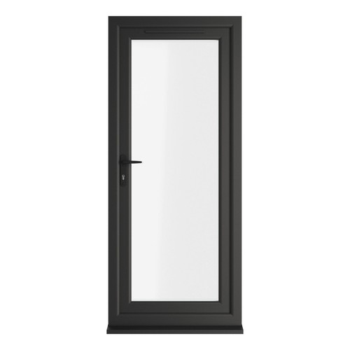 Upvc single door bespoke - single, clear