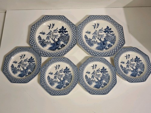 Set blue white willow - &,
