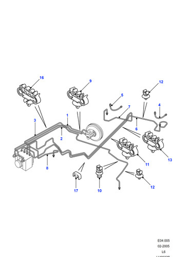 Land rover brake pipe - land,