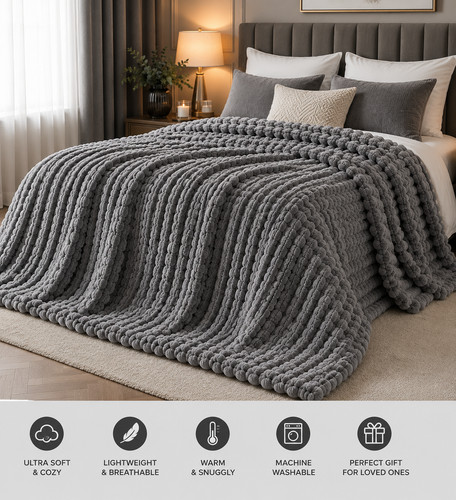 Extra large blanket soft - large, bed
