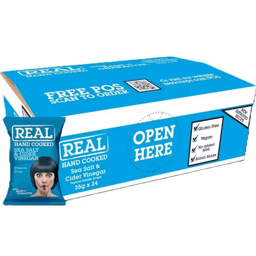 Real handcooked crisps - handcooked,
