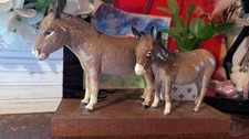 Beswick Donkey And Foal In Good Condition On A Base