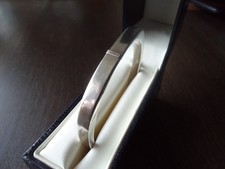 modernist hallmarked silver square bangle