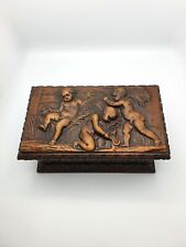 Antique Victorian Oak Tea Caddy, circa 1880, Wooden Tea Box, Tea Chest