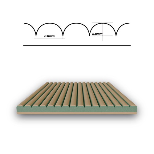 Mini ribbed wall - ribbed, panels