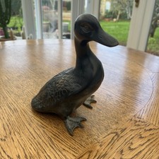 Large antique bronze duck - bronze,