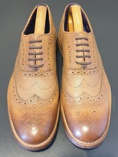 Ted Baker Mens Guri 8 tan wingcap Oxford brogue shoes size 9.