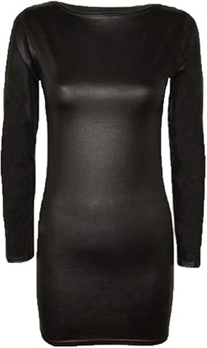 Wet look stretch pvc mini - wet,
