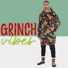 Mens The Grinch Blanket Hoodie