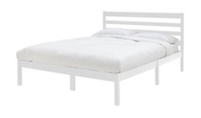 Kaycie Small Double Wooden Bed Frame - White