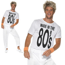 Made in the 80s Costume Wham George Michael Fancy Dress Outfit M,L