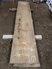 Air Dried English Cedar of Lebanon Wide planks slabs 2700 x 500 x 50 Waney Edge