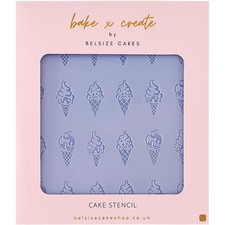 Vintage Ice Cream Cake Stencil