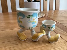 Carlton Ware, Walking Ware, Mug & Egg Cup - Caribbean Island pattern - Striding.