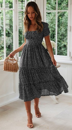 Womens floral boho midi - womens,