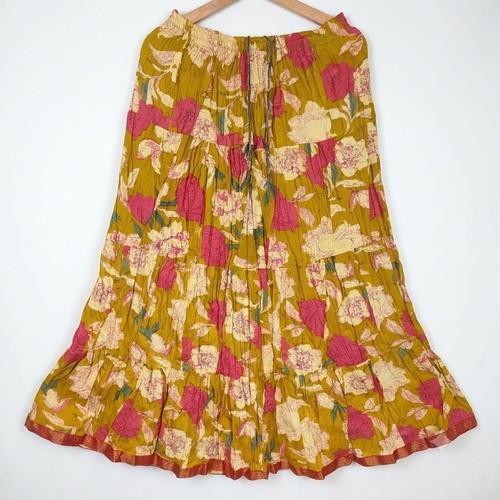 Women boho floral maxi skirt - women's,