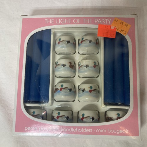 Mini porcelain candle holders - candle,