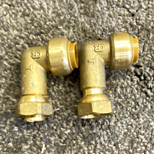 Tectite brass elbow - 90°, pipe
