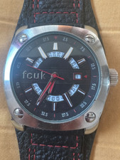 FRENCH CONNECTION FCUK FC 1057 STAINLESS STEEL WATCH Leather Strap