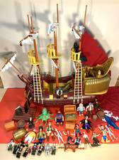 RARE Vintage Disney Pirate Ship Toy Captain Hook Tinkerbell Loads of Figures