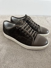 UK9 Lanvin Leather Cap-Toe & Suede Sneaker Green
