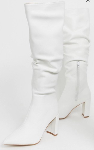 White high heeled knee slouch - high,