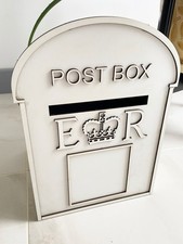 White Wedding Post Box / Postbox - Card Box - Personalize wedding decor - weddin