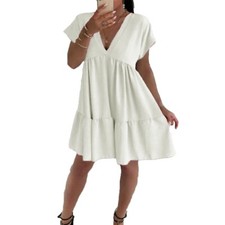 Womens Italian V-Neck Smock