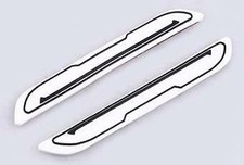 2x WHITE Rubber Door Mirror