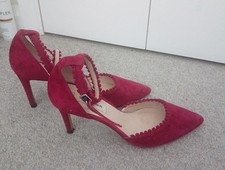 Lk Bennett suede  Shoes UK 5 / Eur 38 With Leather Sole. raspberry colour