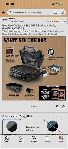 Ninja woodfire electric bbq - ninja,