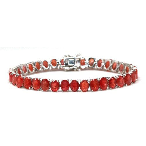 Padparadscha sapphire bracelet - padparadscha,
