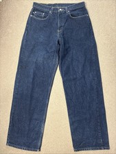 Ralph Lauren Polo Mens Wide Leg Relaxed Banner Blue Jeans W31 L32 (3487)