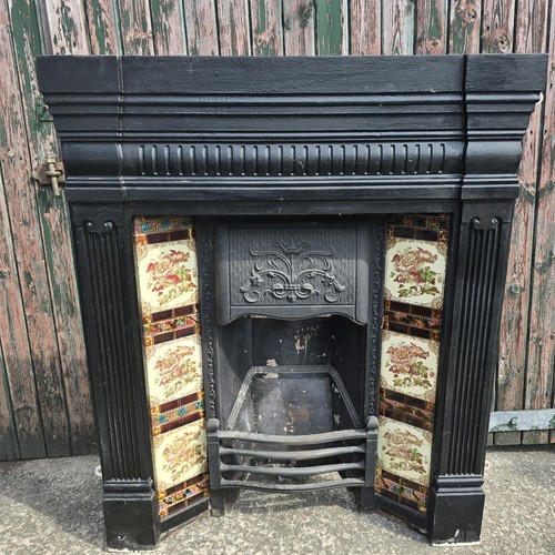 Antique cast iron fire - iron,