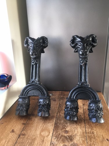 Exceptional antique rams head - rams,